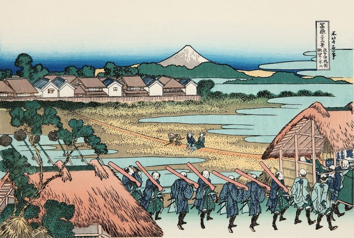 従千住花街眺望の不二