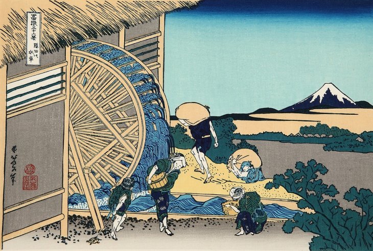 隠田の水車