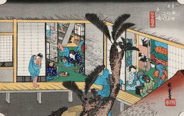 赤坂 旅舎招婦ノ図