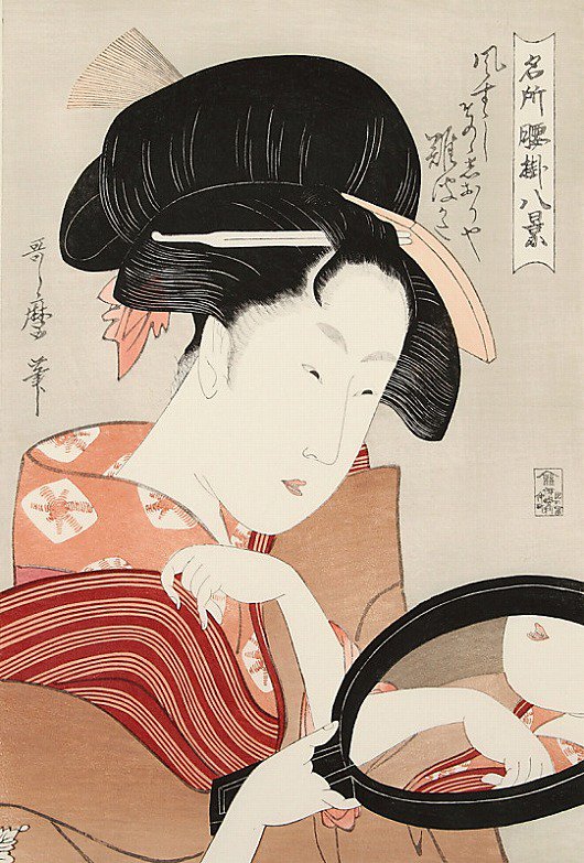 名所腰掛八景 鏡