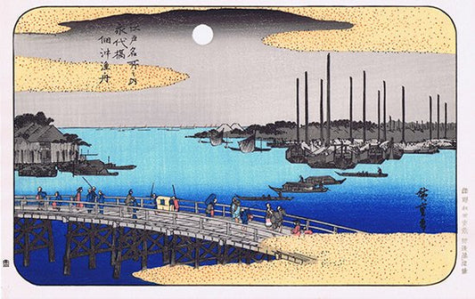 永代橋佃沖漁舟