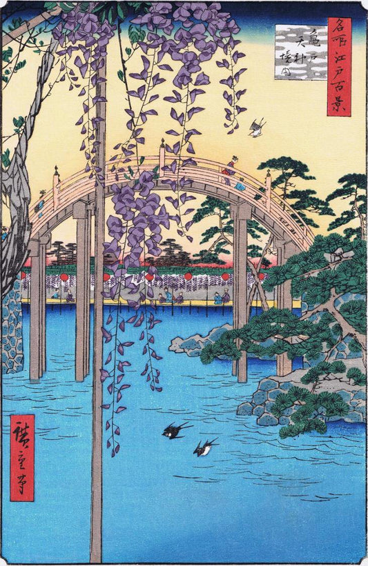 名所江戸百景  亀戸天神境内